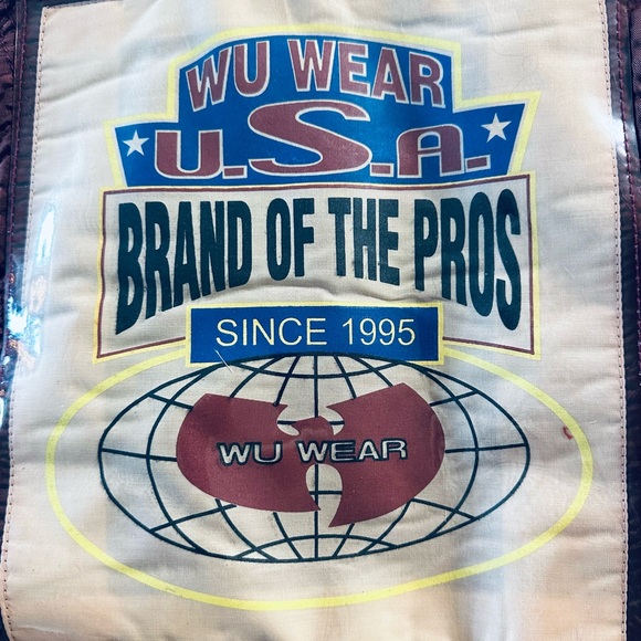 Wu-Wear USA Authentic Original Leather RARE Vintage 90s Jacket - Picture 11 of 14
